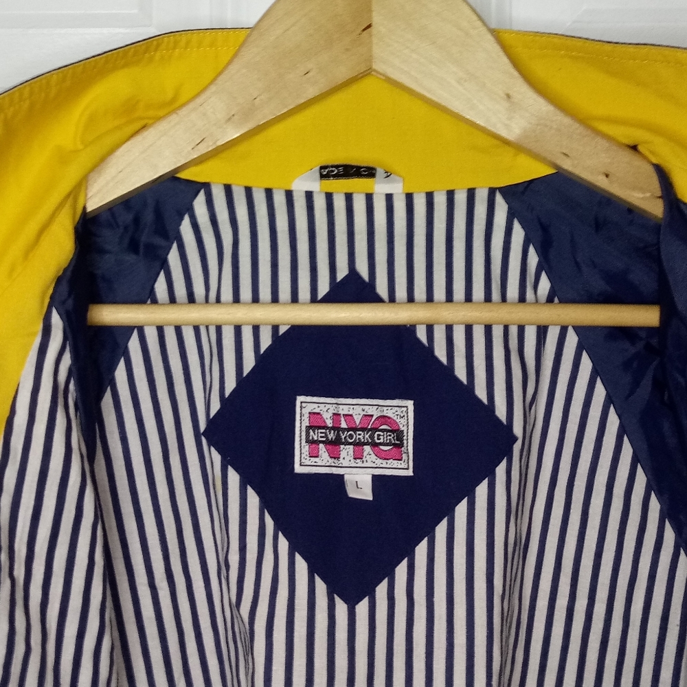 Vintage New York Girl Blue Jacket Size L - Picture 8 of 16
